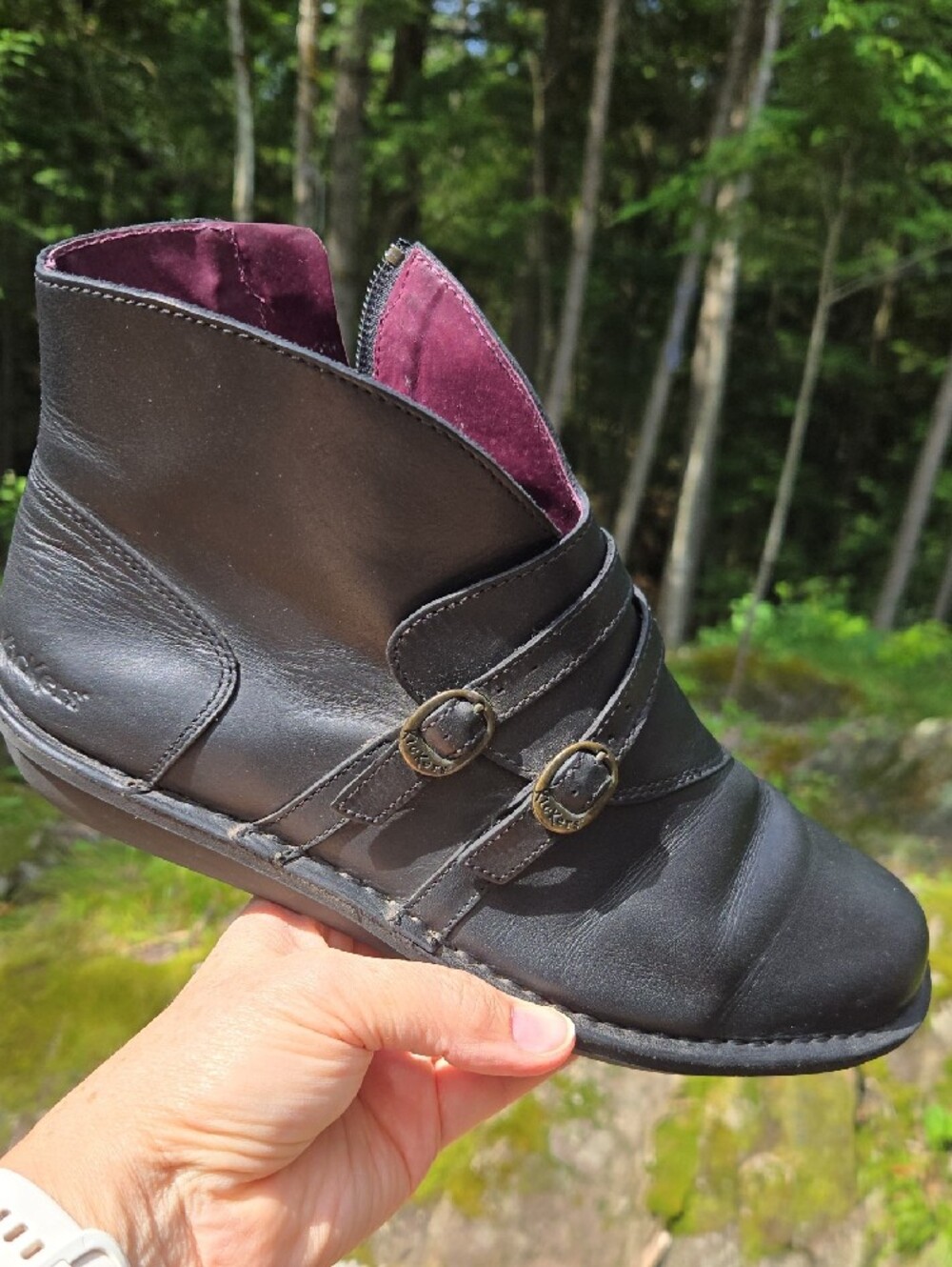 Kickers Black Leather Ankle Boots EU 39 Wide Fit Made in EU Comfort Boots - Picture 7 of 10